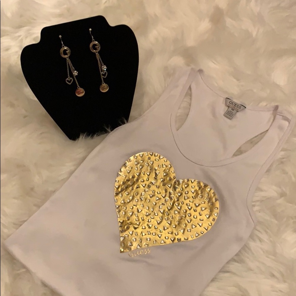 💛Guess Tank & Earring Bundle💛